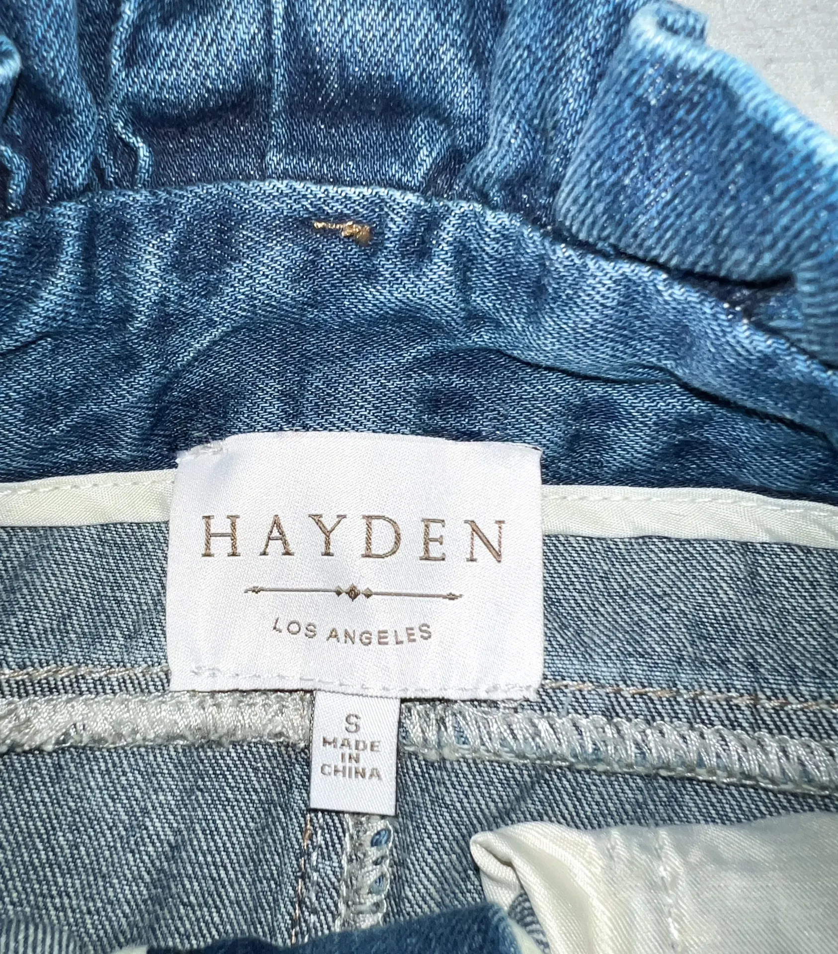 NanaMacs Ruffle Waist Distressed Denim Skirt - Image 9