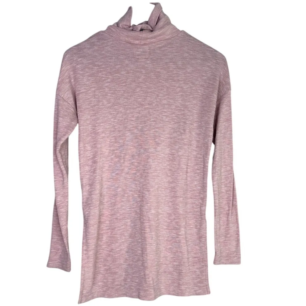 J. Crew Vintage Fleece Turtleneck Tunic Long Sleeve Top Cozy Pullover XS Pink - Image 12