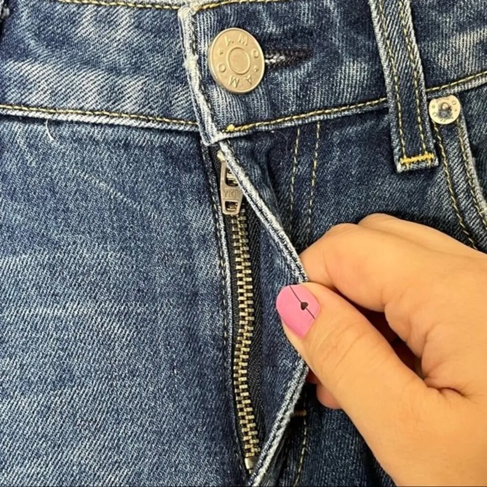 AMO Twist Dive Bar Women's Skinny High Waist Jeans Size 26 Blue - Image 11