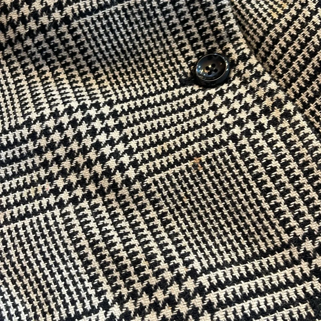 Rafaella  Vintage Y2K Black and White Checkered Collared Blazer - Image 4