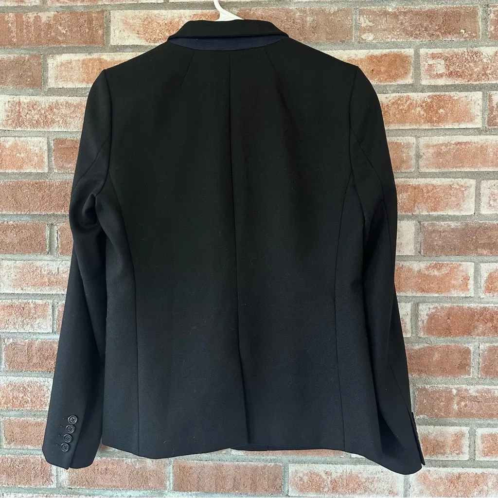 J. Crew Blazer Wool Blend Women’s 8 Black Academia Business Office Career - Image 8