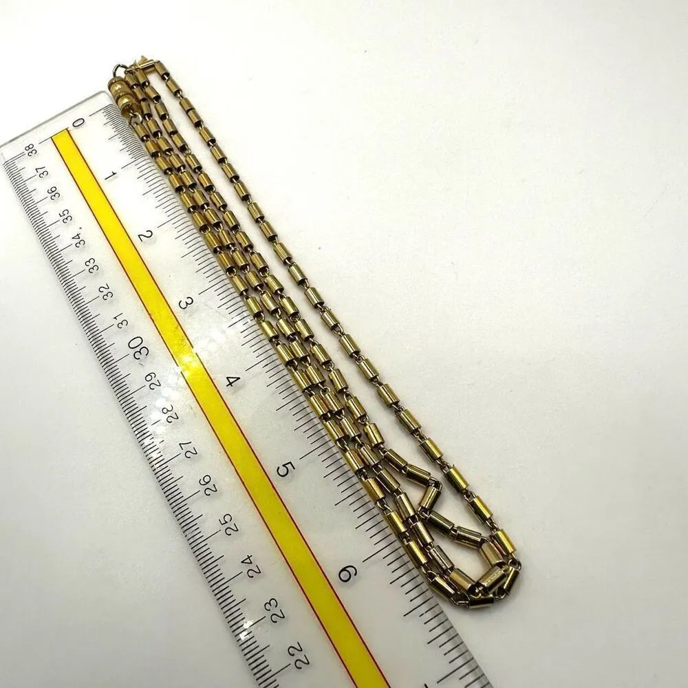 Crown Trifari gold plated vintage chain necklace - Image 6