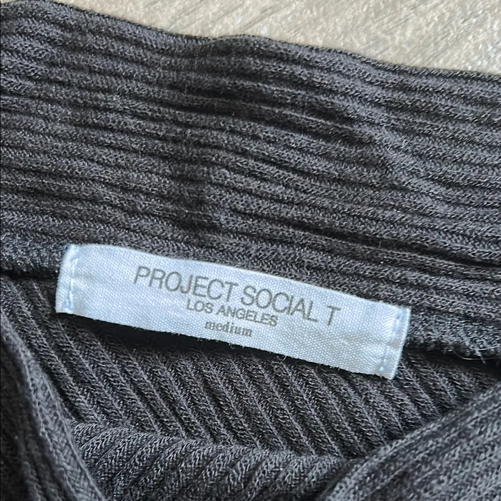 Project Social T Black Asymmetrical Backless Tank Top - Image 2