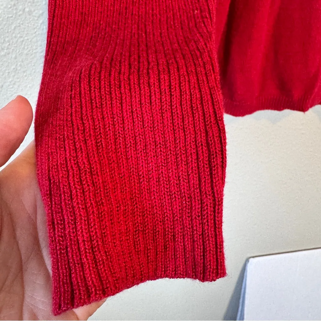 Nic & Zoe Red Knit Cardigan Sweater Womens XL Shawl Collar Preppy Casual Fall - Image 10