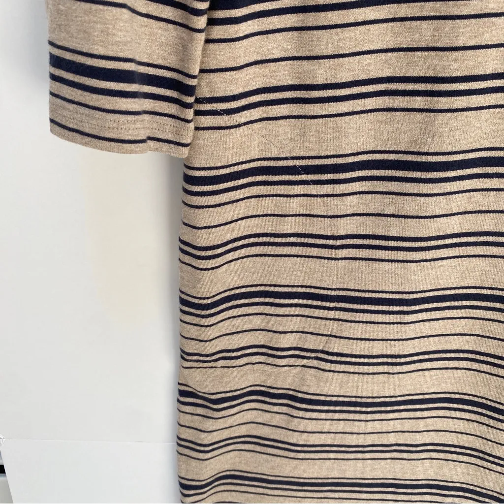 NWOT *GARNET HILL* ORGANIC COTTON BATEAU NECK 3/4 SLEEVE KNIT STRIPE DRESS SZ 4 - Image 3