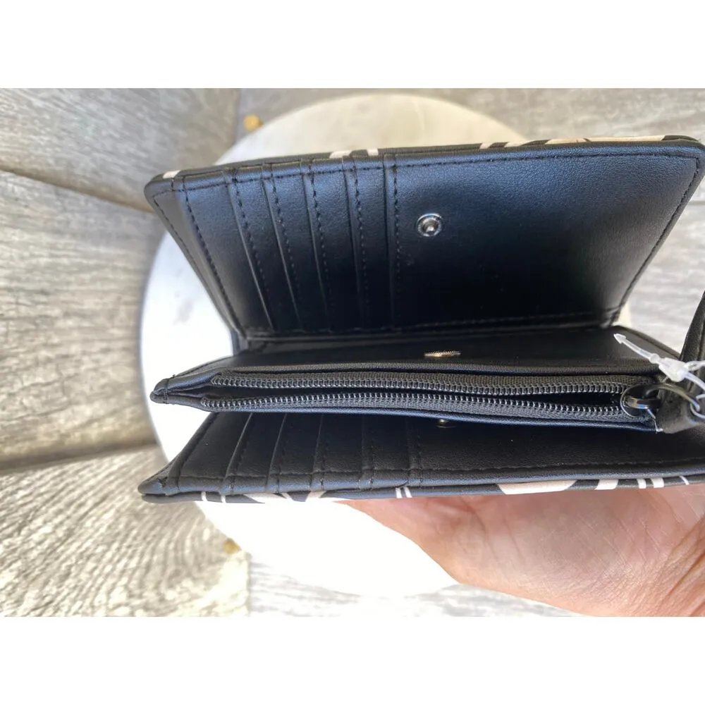 Betsey Johnson Black Bow Print Wallet–Stylish Bifold with Card Slots &Zip Pocket - Image 6