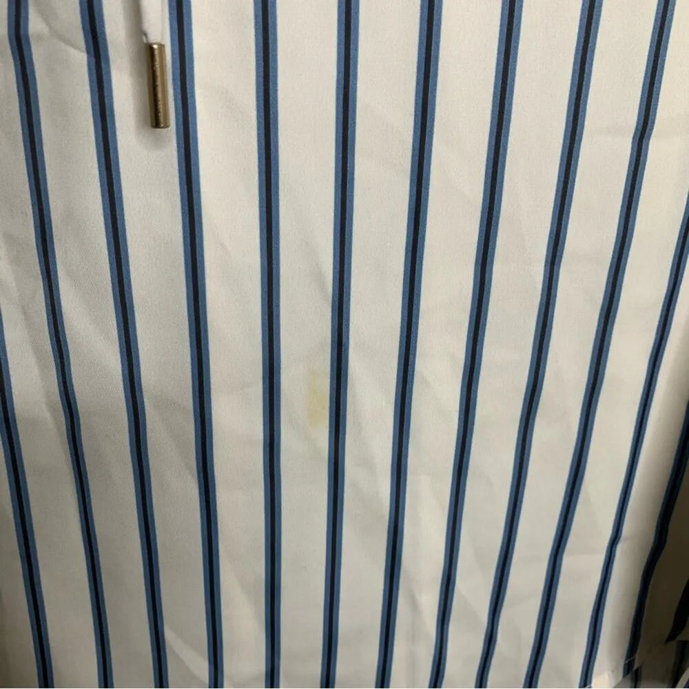 L’Academie Revolve striped lace up long sleeves white blouse size‎ medium - Image 7