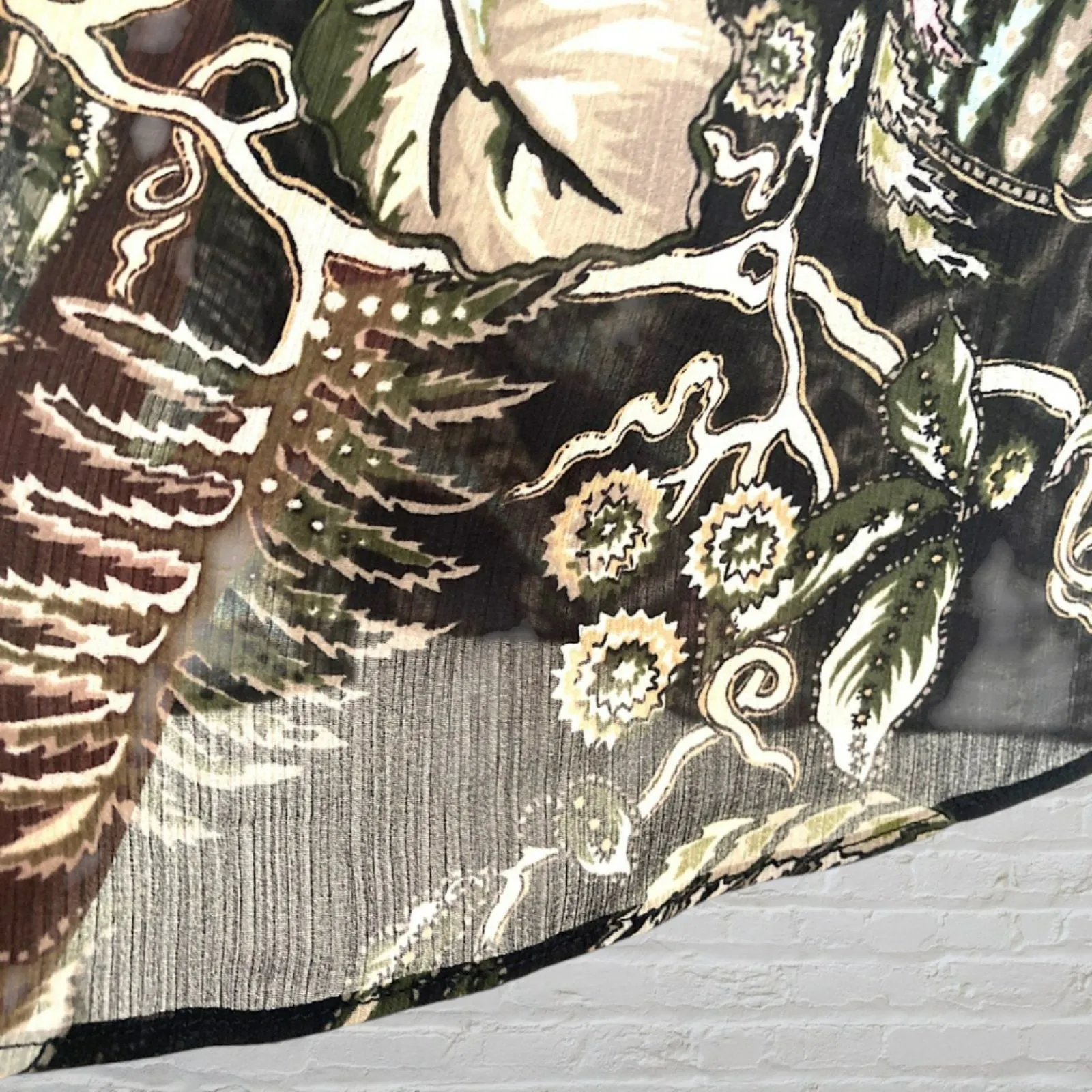 Banana Republic Floral Peasant Top M Tropical Print Boho Short Sleeve - Image 9