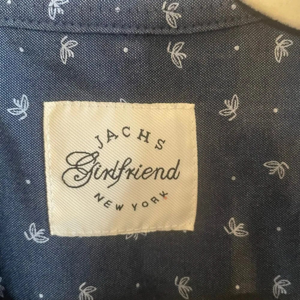 Jachs Girlfriend Ladies L shirt Womens Cozy Flannel snap up blue plaid size Lg - Image 8