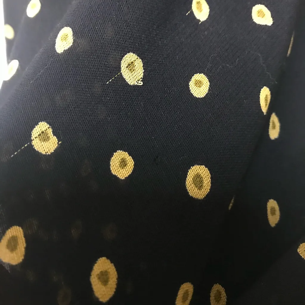 Chiffon‎ Dress Polka Dot Pattern Layered Skirt Black Sleeveless Women Simple Size M - Image 13