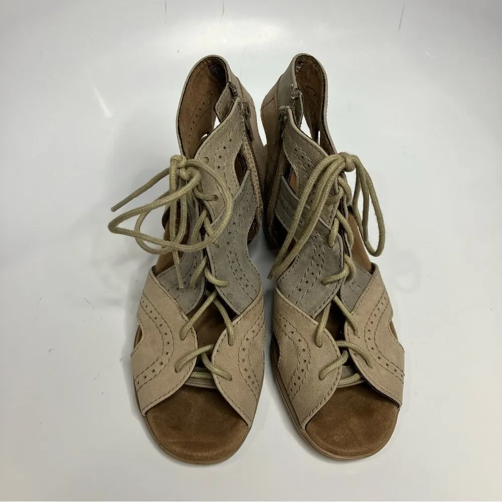 Rockport Cobb Hill‎ Hattie lace gladiator sandals multicolored leather size 6 Gray - Image 2