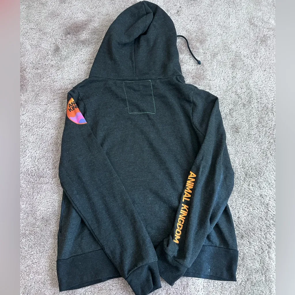 Aviator Nation X Disney Animal Kingdom 5 Stripe Charcoal Hoodie Size Medium - Image 5
