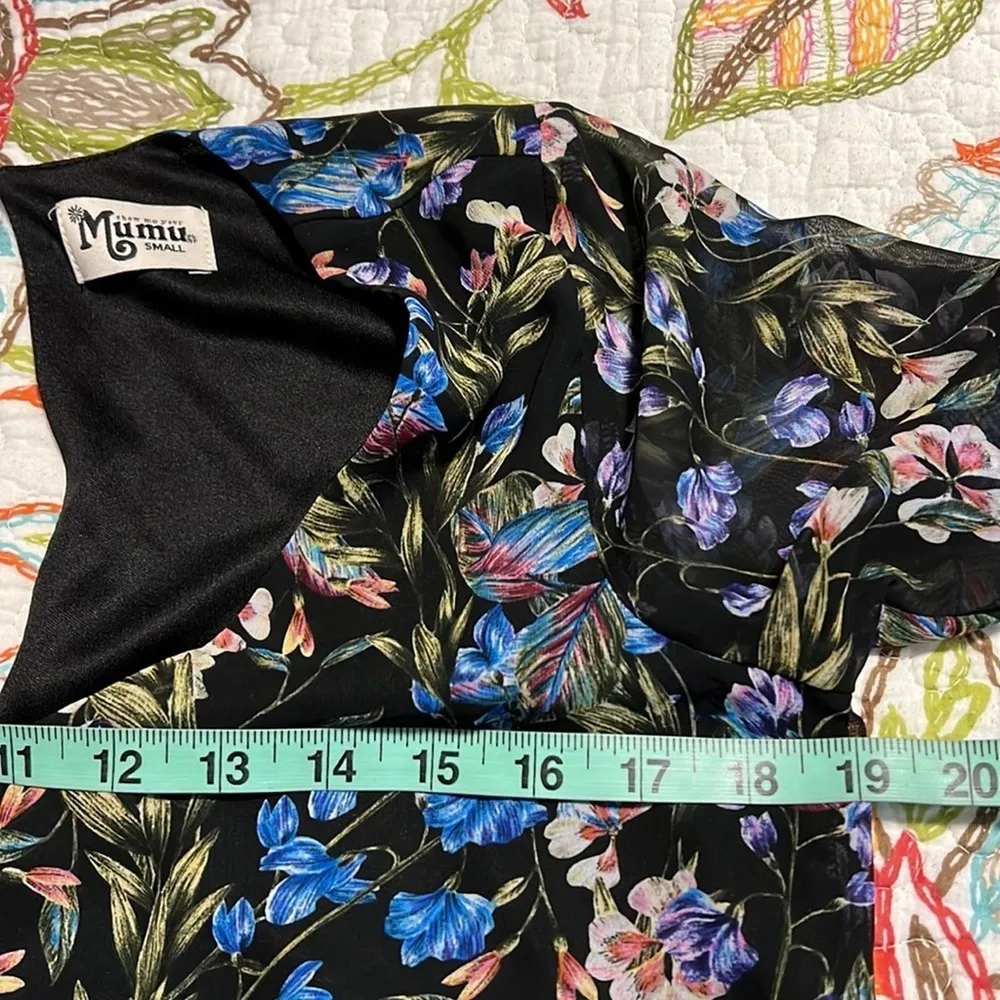 Show Me Your Mumu size small Donna Michelle tunic top bright floral print hippie - Image 6