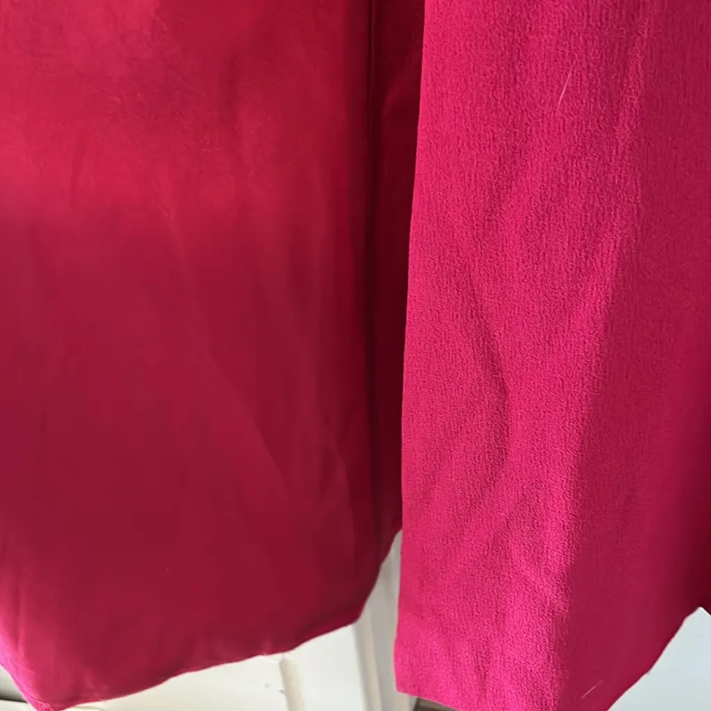 DRESS THE POPULATION Iris Slit Crepe Gown, Bright Fuchsia, Size XXL - Image 8