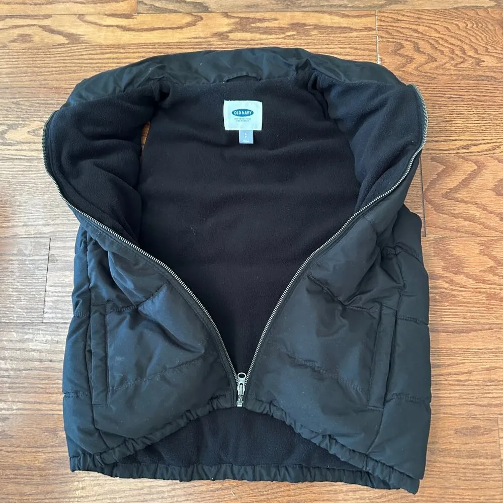 Old Navy Fleece Lined Waist Length High Neck Vest Size Small Gorpcore Full Zip - Image 4