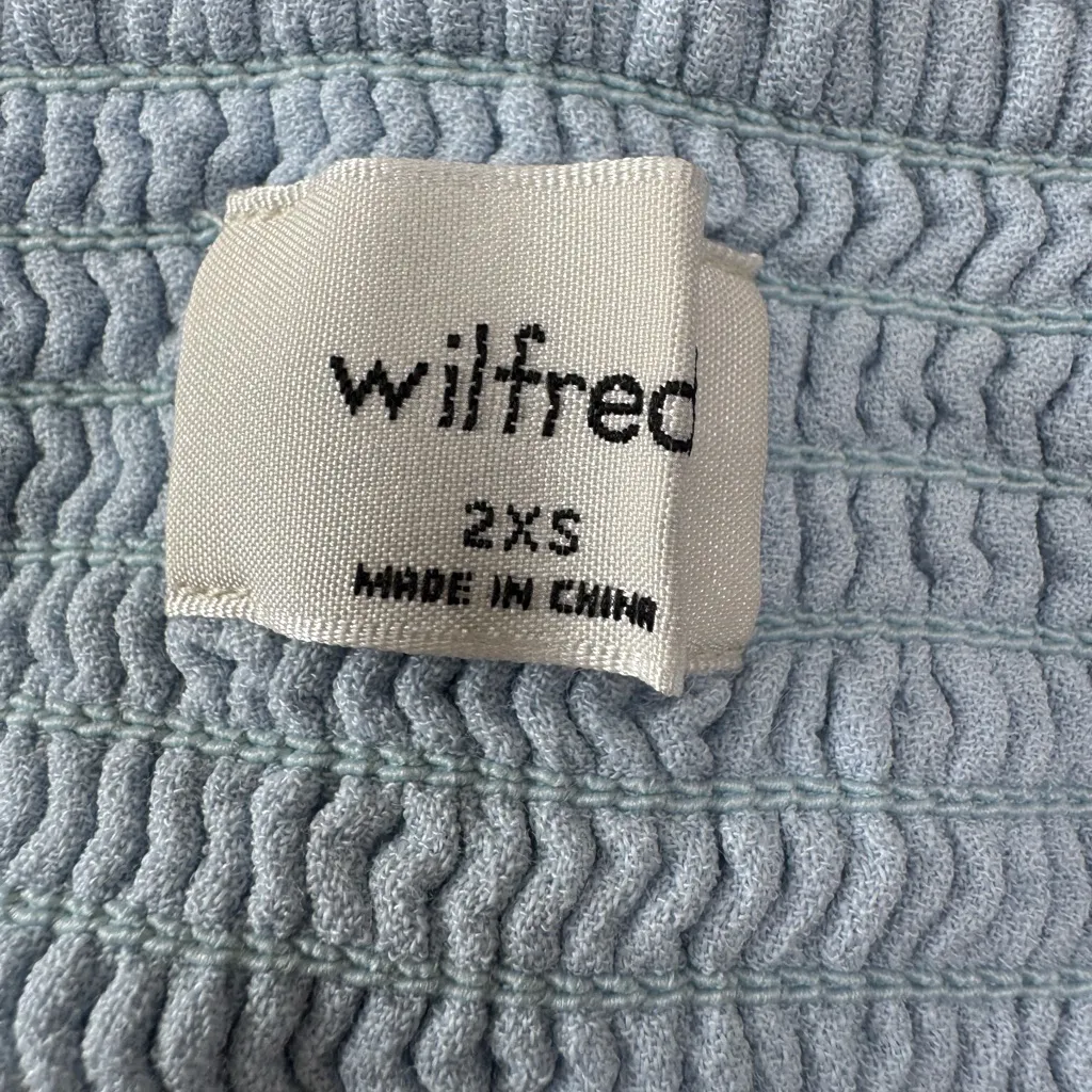 Aritzia Wilfred Novella Milkmaid Blouse in Light Blue 2XS XXS $98 - Image 11