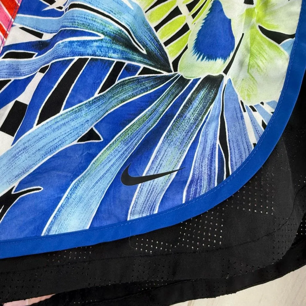 Nike Dri Fit Women’s Small Blue Multicolored Athletic Shorts - Image 2