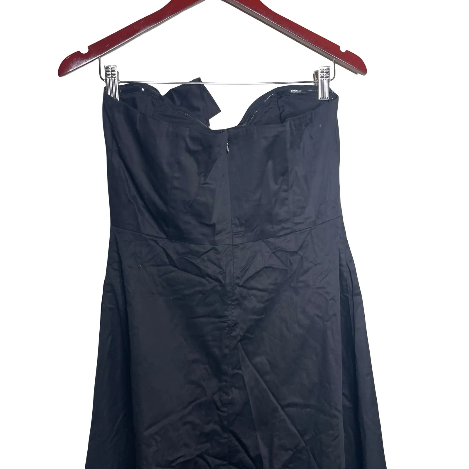 Anthropologie Hutch Bow Tie Strapless Midi Dress Pockets in BLACK sz 8 - Image 7