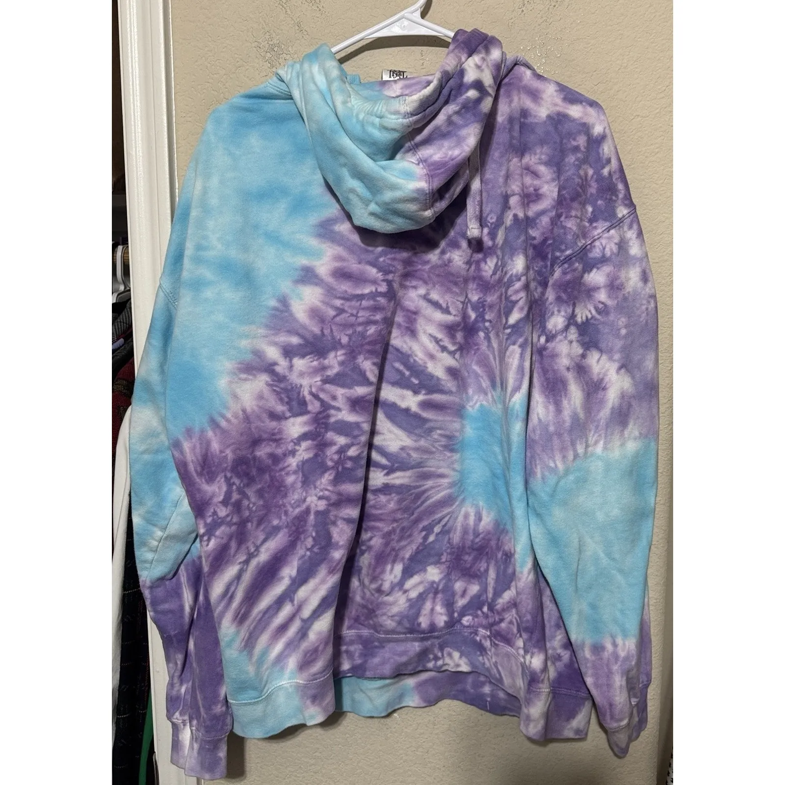 Santa Monica Hoodie 2XL Tie Dye Sweatshirt Purple Blue California Beach Size XXL - Image 5