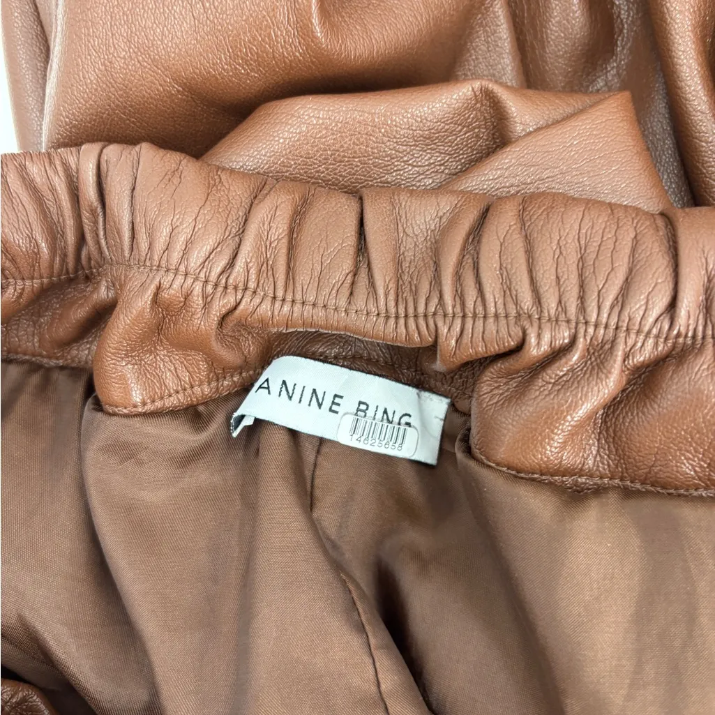 Anine Bing Colton Track Pant in Brown - Image 3