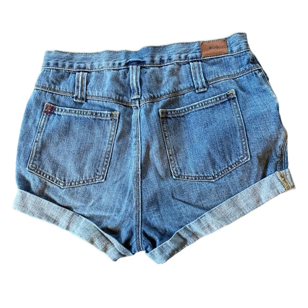 BDG Shorts Urban Outfitters Demin Jean Size 27 Stretch Blue Jeans Roll Up Cuffs - Image 3
