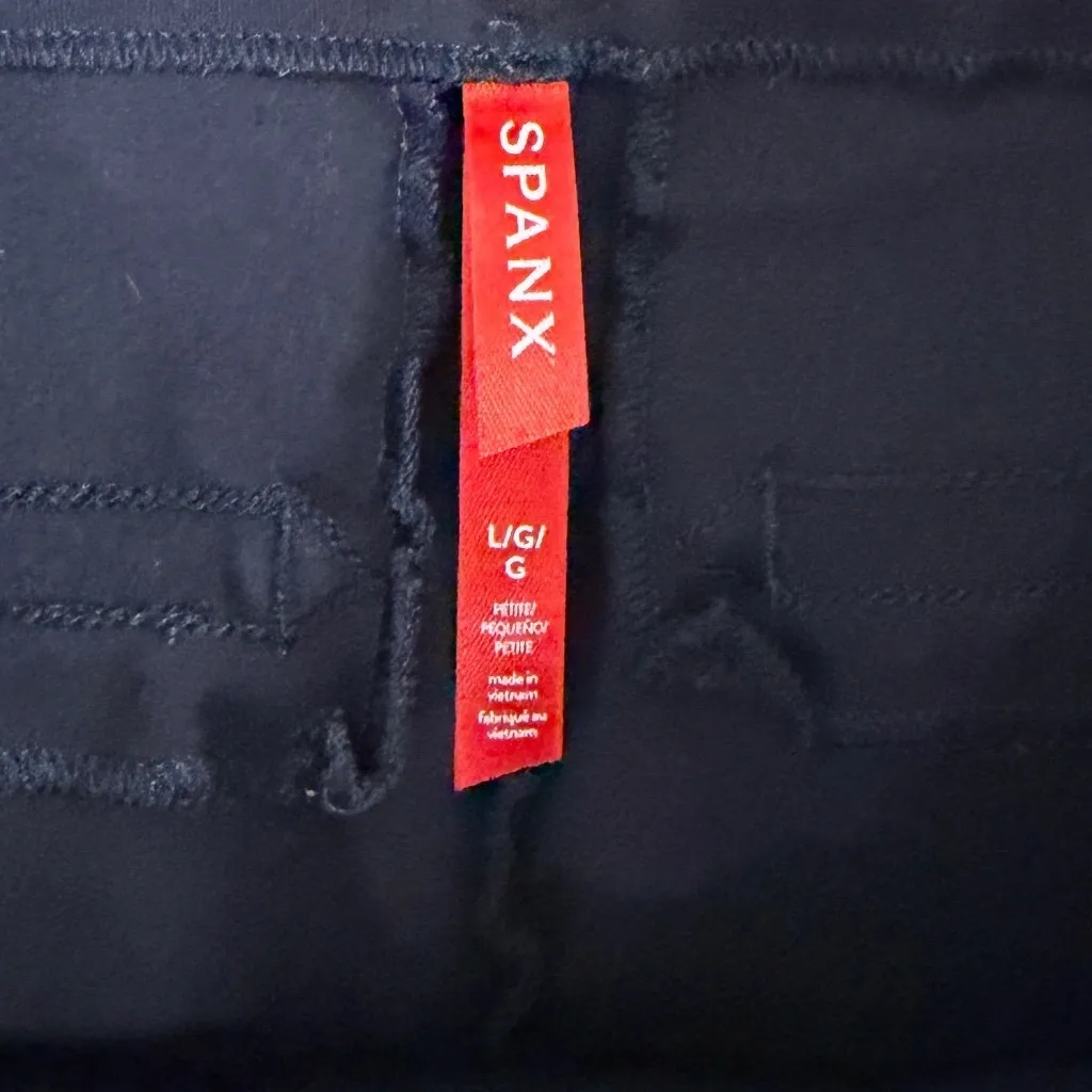 SPANX Perfect Black Ankle Pants Women's Size Large Flat Front Stretch Slim - Image 3