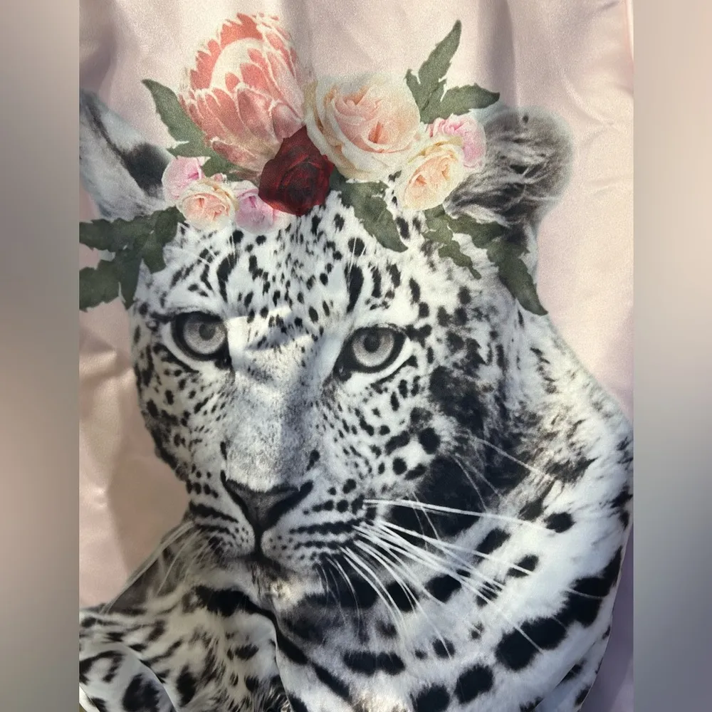 Pink animal print bomber jacket size S - Image 3