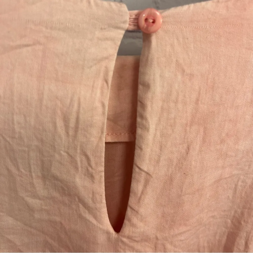 Maria Bouvier x Anthropologie hand dyed organic cotton pink ruched top Small - Image 7