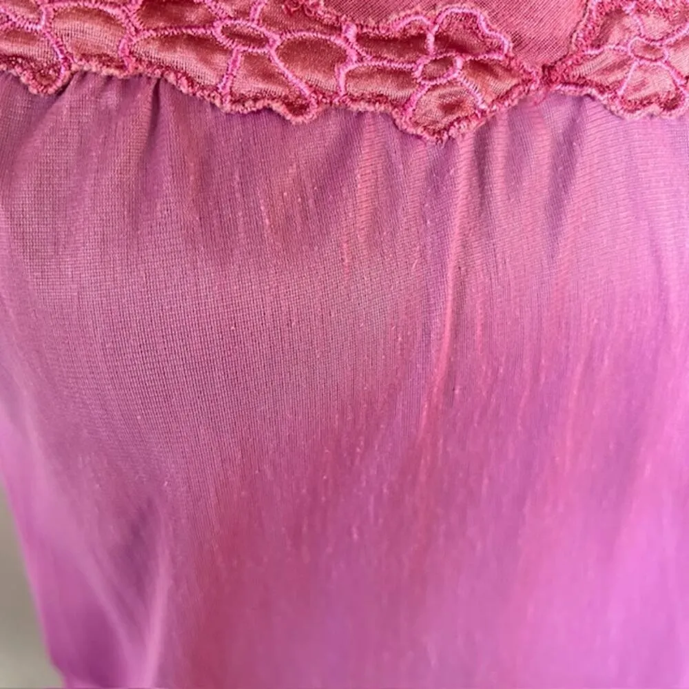 Vintage Vanity Fair Pink Satin Slip Dress - Size Large - Made in USA - Image 4