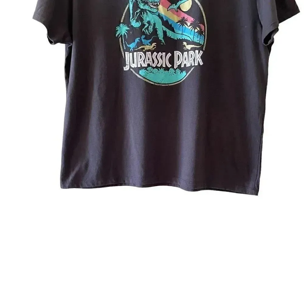 2 for $30 Jurassic Park Graphic Black Short Sleeves Cropped T - Image 7