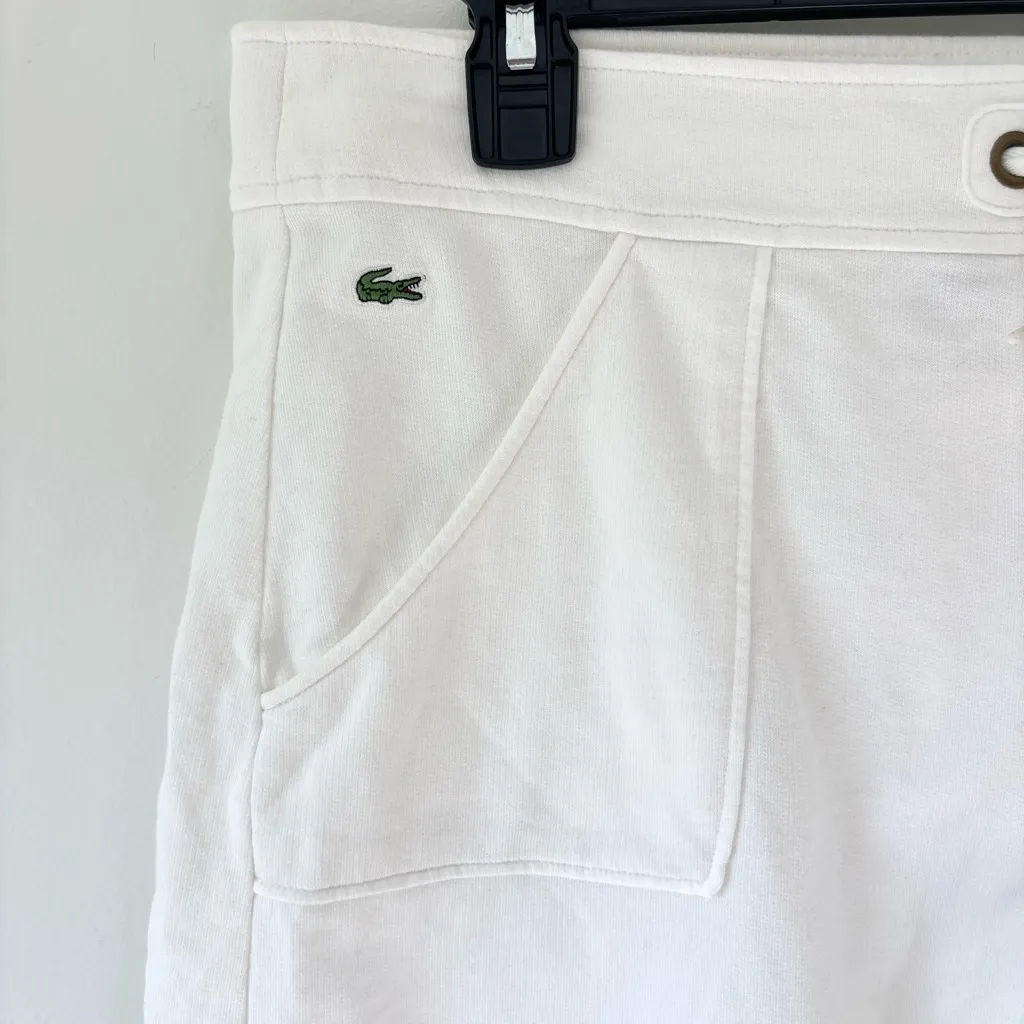 Lacoste White Athletic Cotton Mini Skirt Activewear Golf Tennis Preppy - Image 2