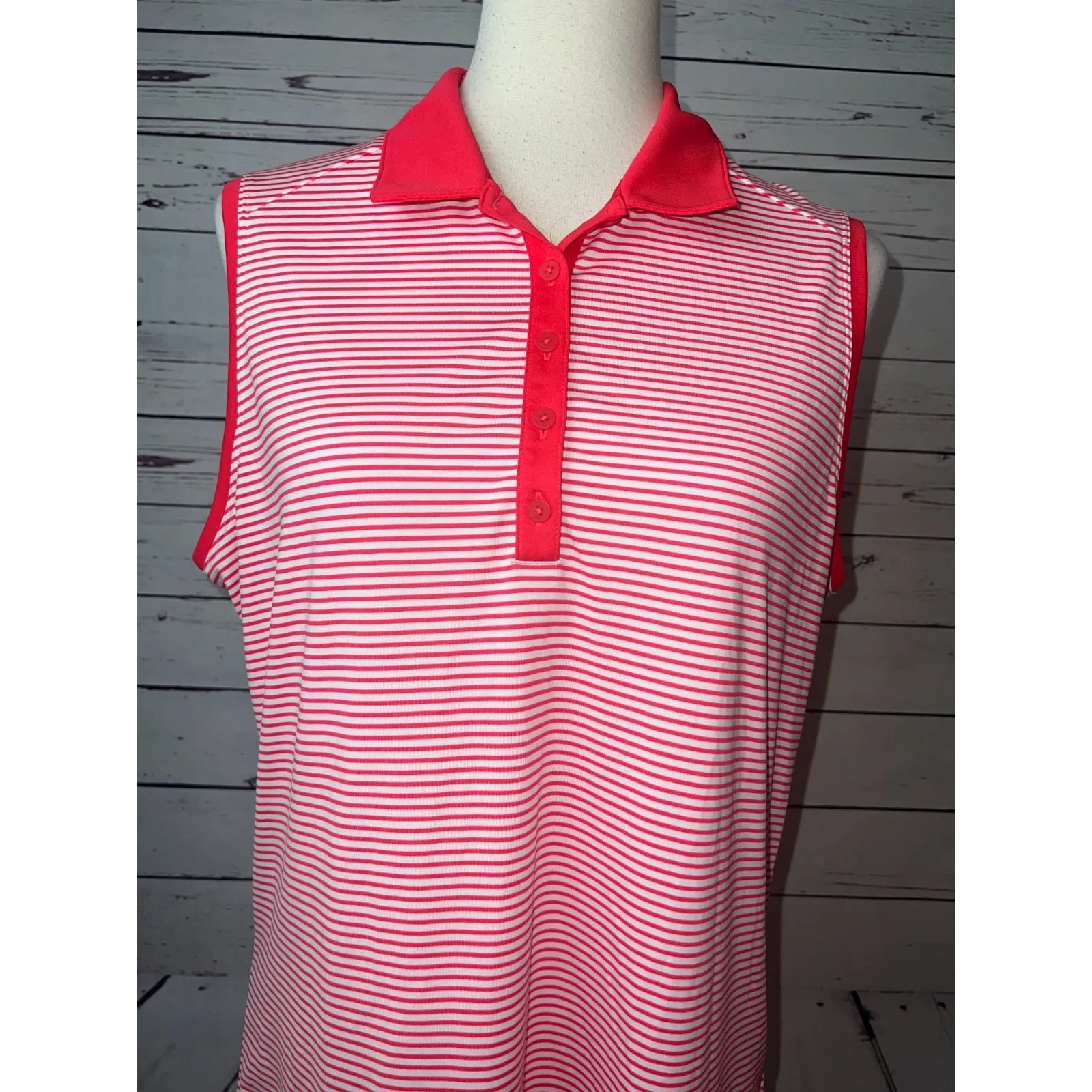 Nike Golf Sleeveless‎ Shirt Womens size XL Extra Large Stripe 725600 Pickleball - Image 5