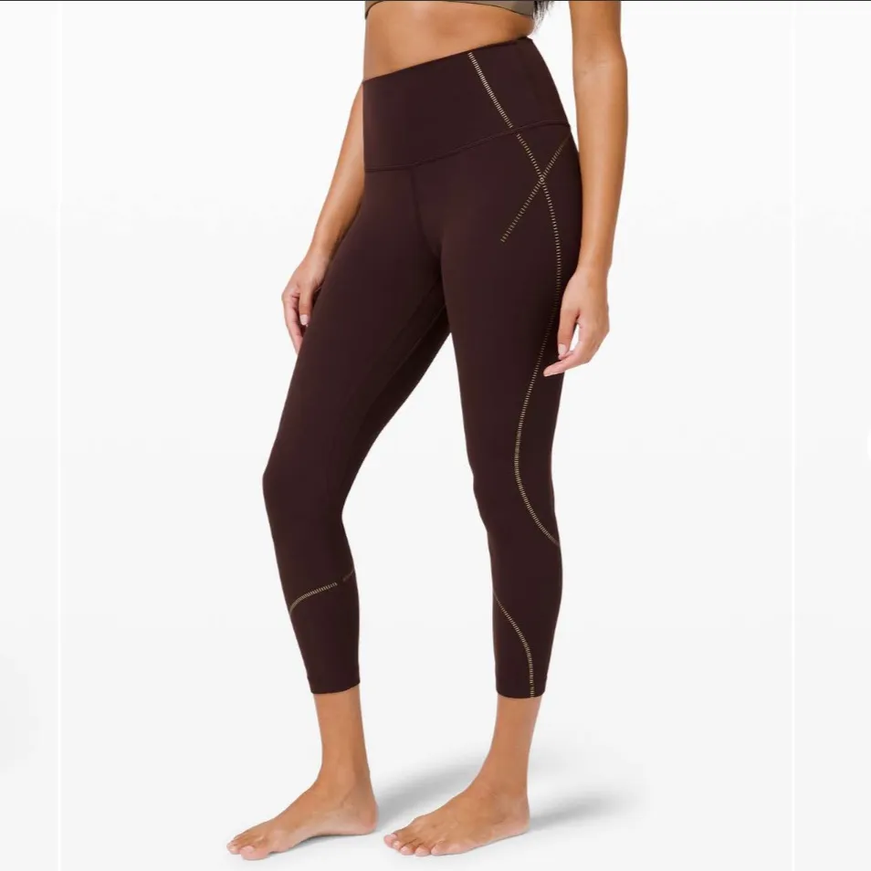 Lululemon Align High-Rise Pant 25" & Tank Set Gold French Press EUC - Image 5