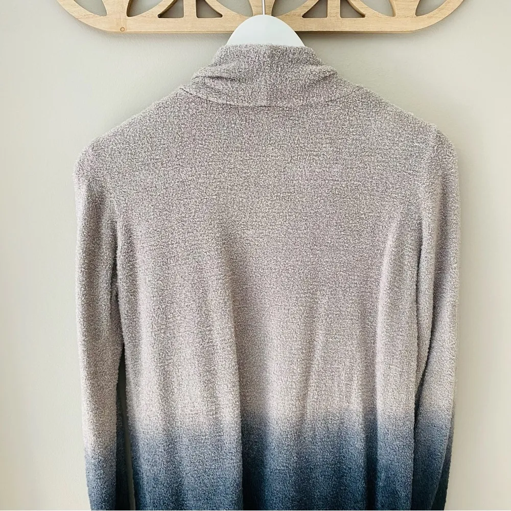 Barefoot Dreams Bamboo Chic Lite Ombre Open Front Cardigan Gray/Blue Sz … - Image 8