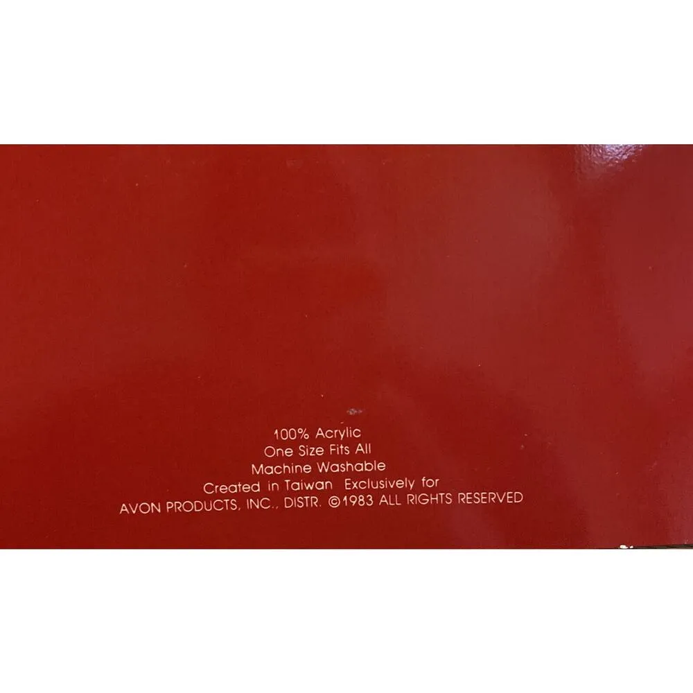 Avon Fringed Scarf Off White VTG 1983 Colorful Coordinates NEW Grannycore Cabin - Image 5