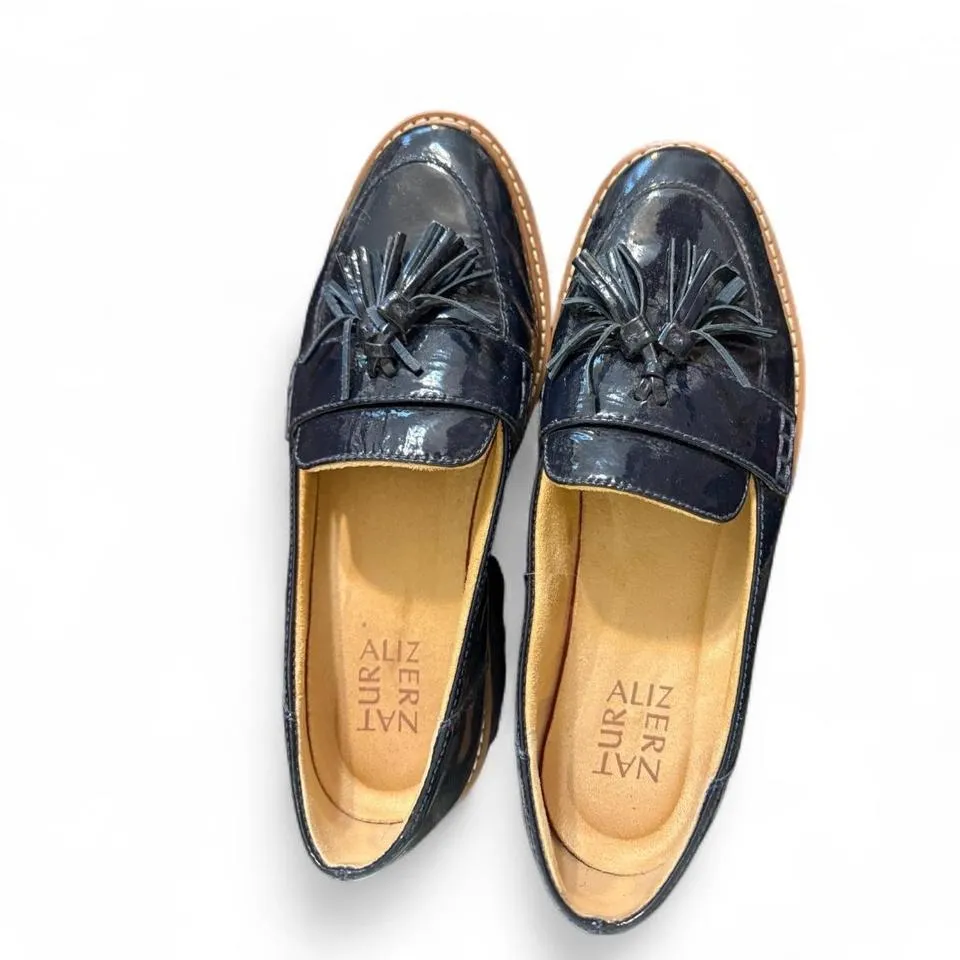 Naturalizer Leather Navy Blue Loafer Shoes Size 6.5 - Image 6
