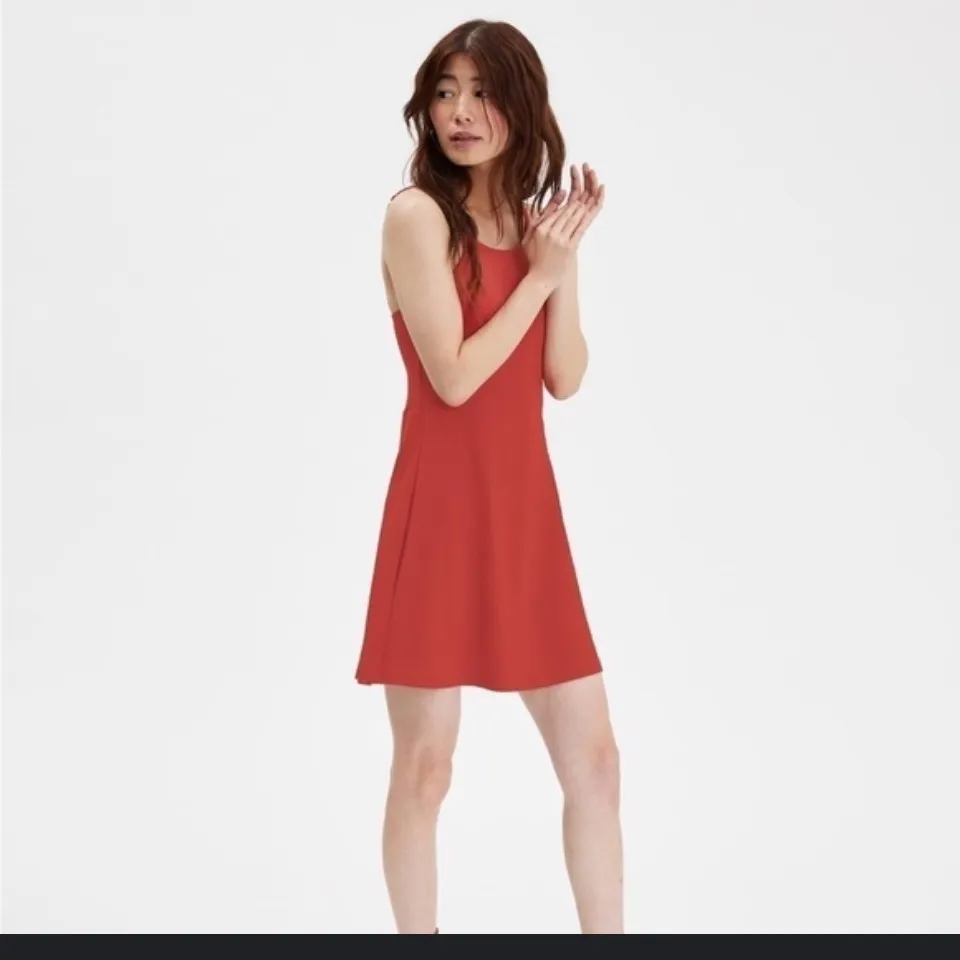 Girlfriend Collective Naomi workout dress Lava $90 S tennis active casual - Image 2