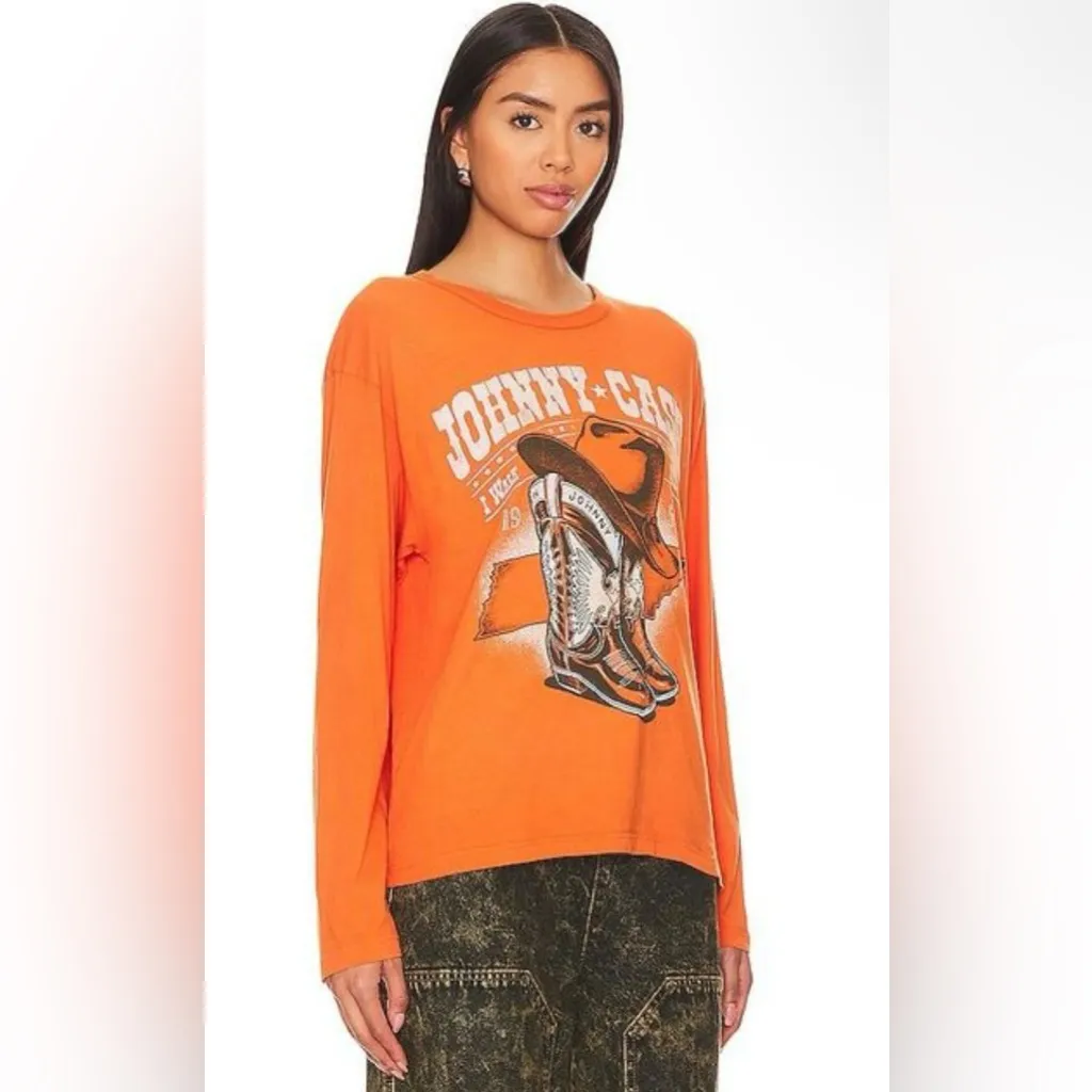 Daydreamer Johnny Cash Boots & Hat Long sleeve Crew | Large - NWOT - Image 5