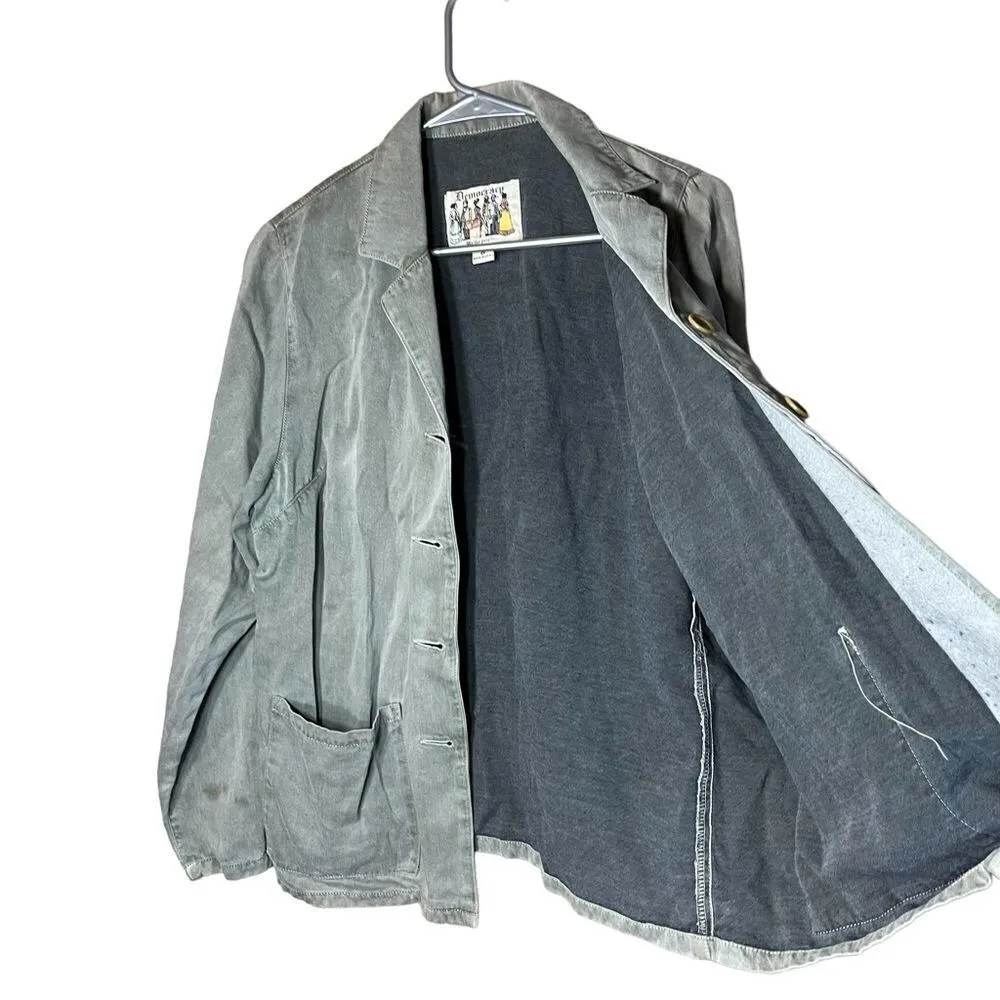 Vintage Democracy We The People Blazer‎ Gray Size 8 - Image 9