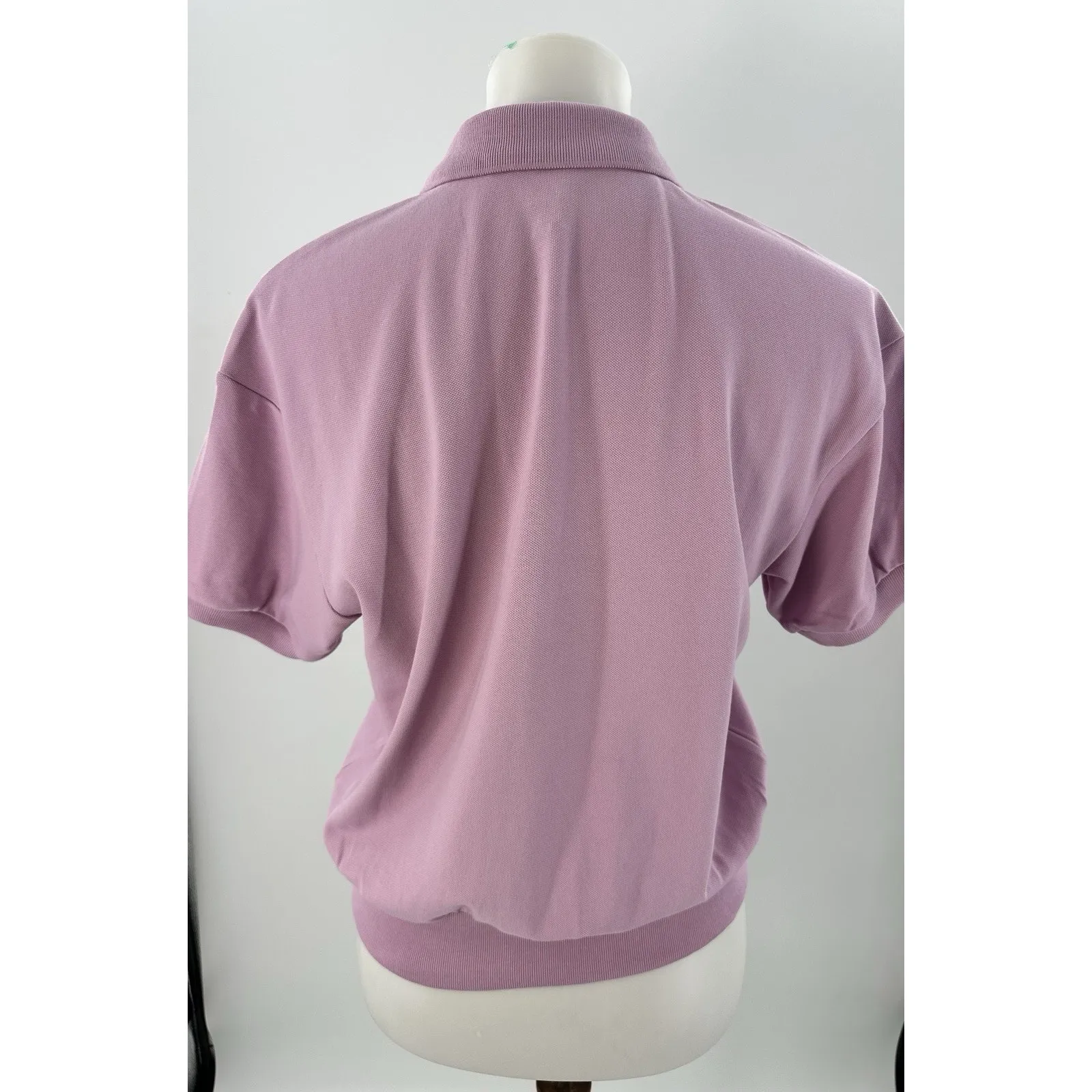 Everlane Women’s Organic Cotton Polo Shirt Pink Short Sleeve Pullover Top Sz S - Image 5