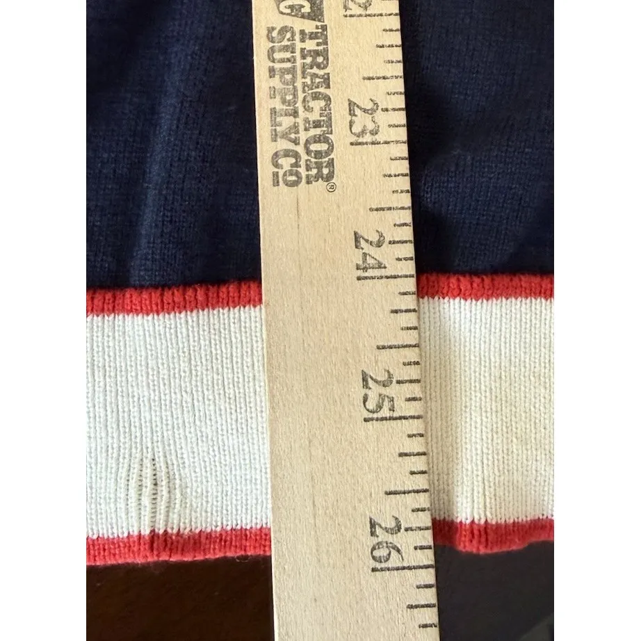 Tommy Hilfiger Womens XL Red Blue White Button Up Sweater‎ Cardigan Preppy Logo - Image 8