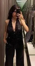 NWT  Black Sequin Halter Top. - Image 5