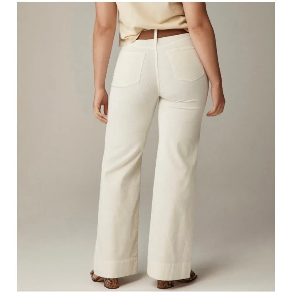 J.Crew Tall Wide Leg Corduroy Trouser Ivory Size 31 Tall NWT - Image 3