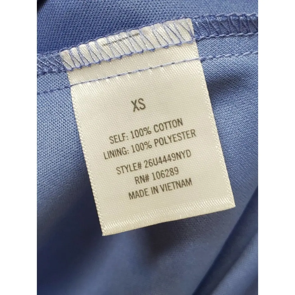 June & Ivy Women's Blue 100% Cotton V-Neck Strappy Casual Short Length Dress XS - Image 8