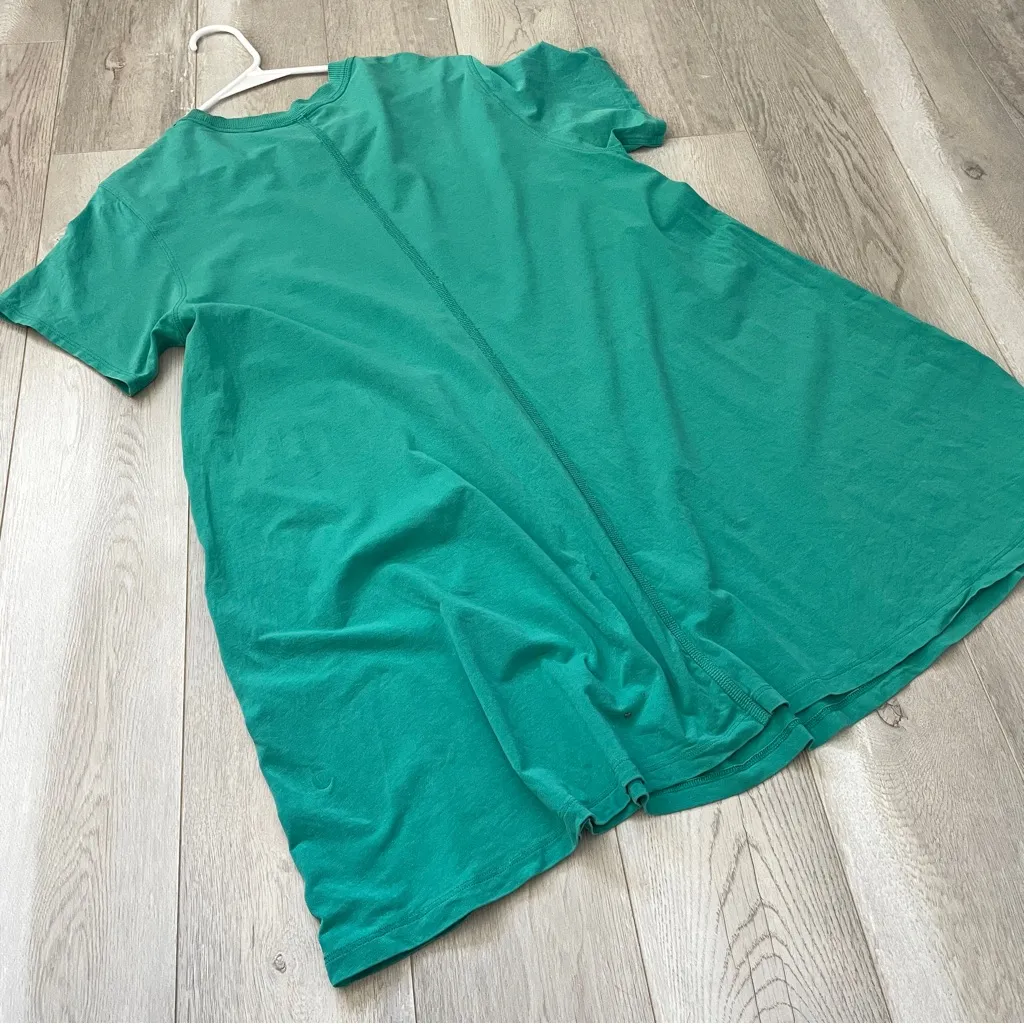 Lululemon Tshirt Dress pima cotton mini all yours Green (size 4) casual comfy - Image 4