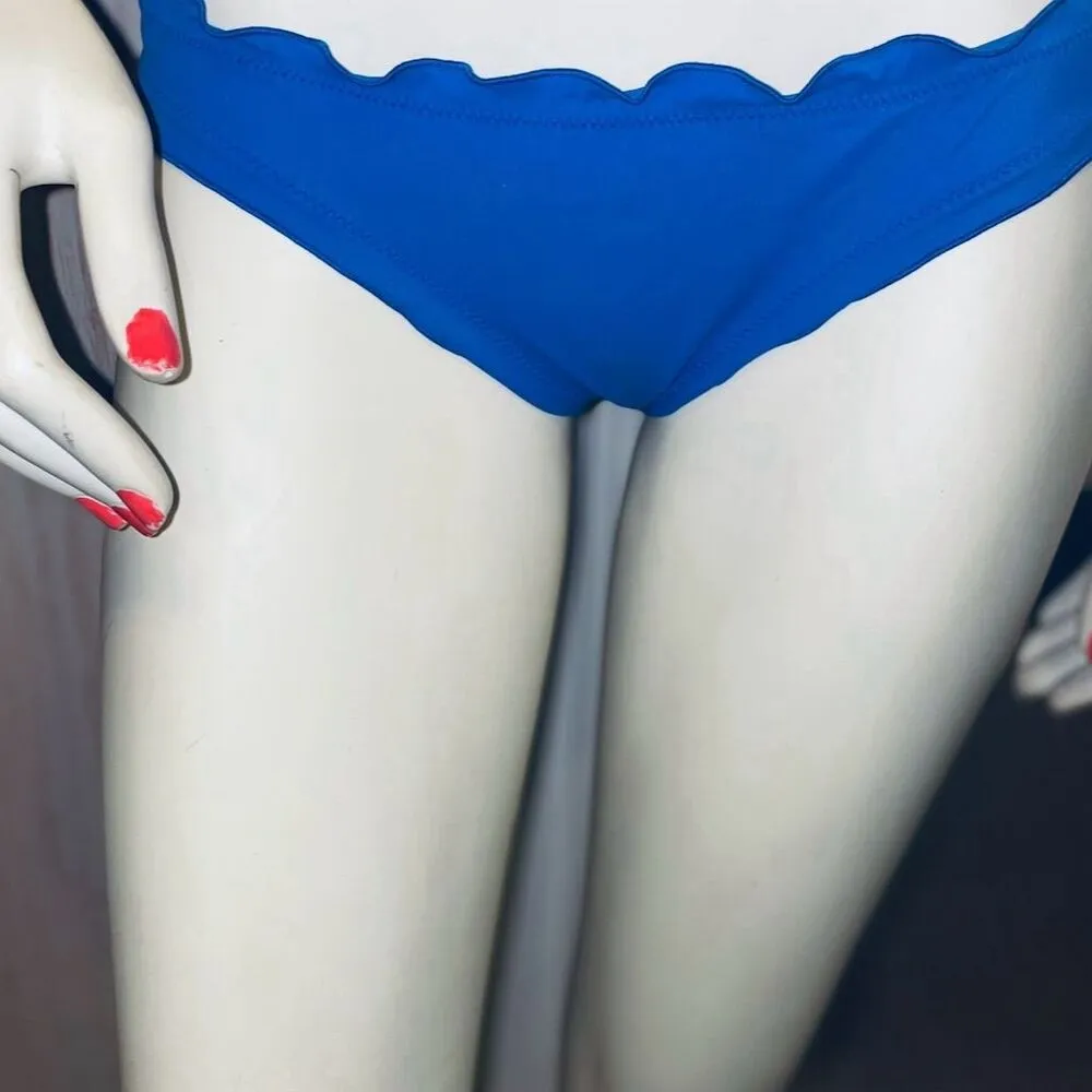 Victoria's Secret  Ruffle Cheeky Bikini Bottom Hot Pink & Blue Size S - Image 9