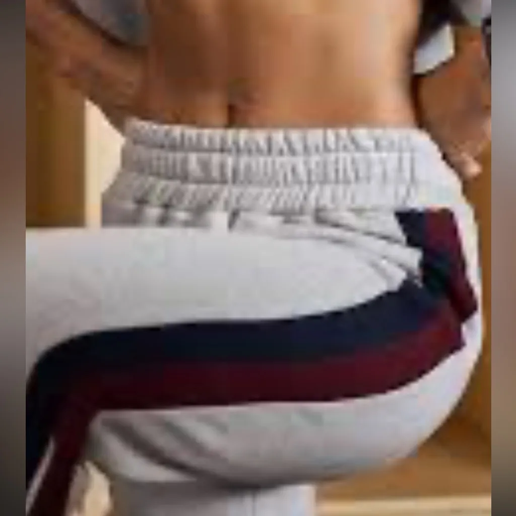 NEW AYDA LAUREN WOMENS FLARE 2 STRIPE SWEATPANTS MEDIUM MARL GRAY COLOR - Image 3