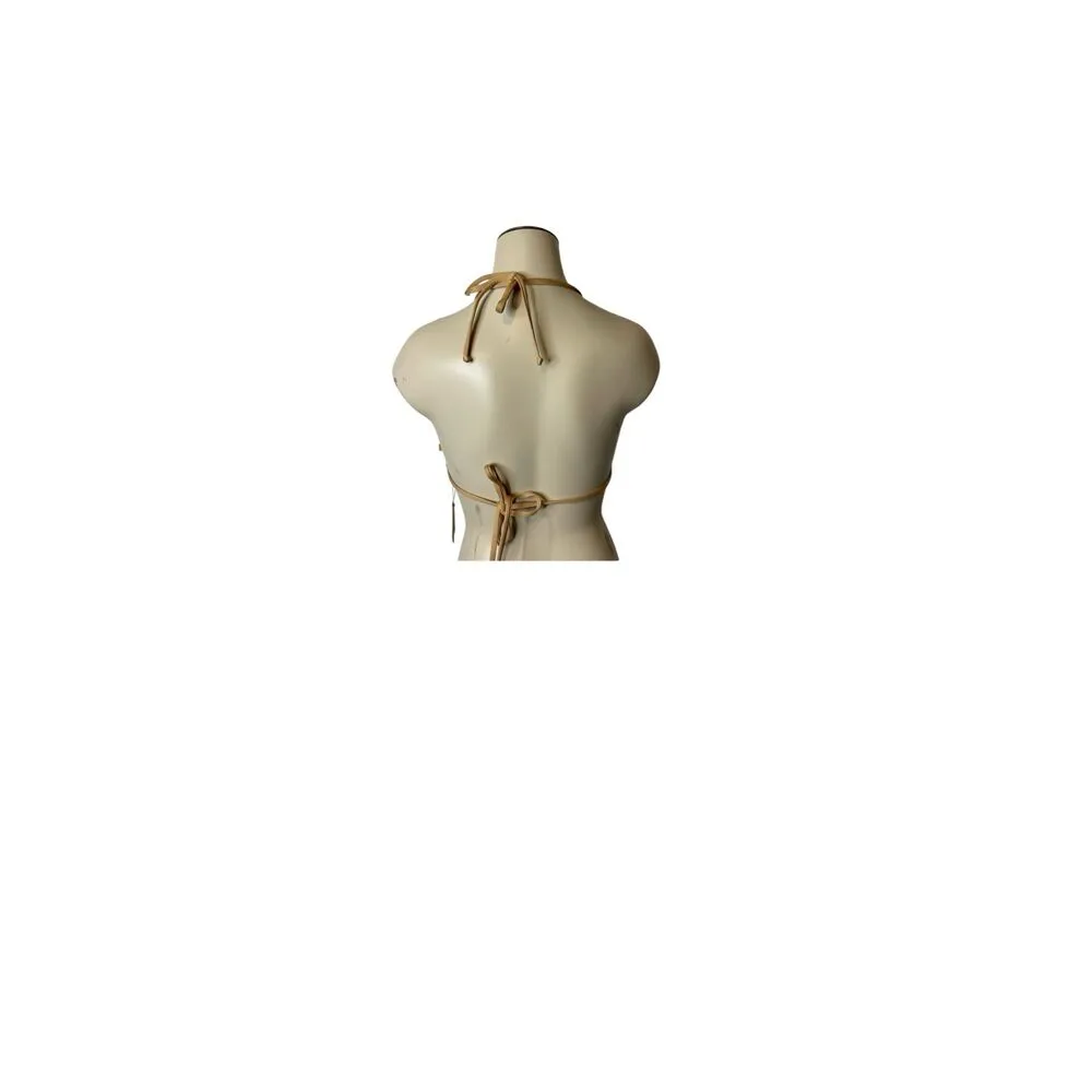 NWT SKIMS Micro Triangle Bikini Top 4X Tan Swimwear Beach Summer Halter Neck - Image 2