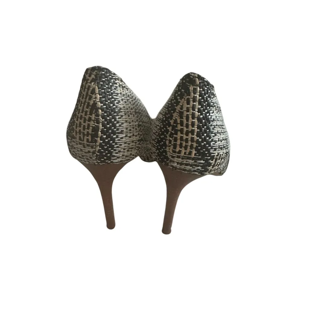 LOUISE ET CIE Patterned Pineapple Gold Heels Size 10 - Image 7