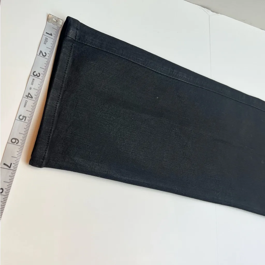 Frame Le Sylvie High Rise Straight Coated Straight Leg Jean‎ Womens Black 29 NEW - Image 15